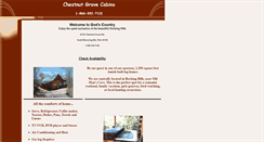 Desktop Screenshot of chestnutgrovecabins.com